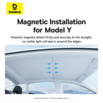 Load image into Gallery viewer, Baseus T-Space Series Car Skylight Sunshade For Tesla Model 3 (Double Layer Version)-Moon White (Copy)