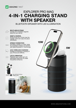 Load image into Gallery viewer, AMAZINGTHING Explorer Pro Mag 4-IN-1 Charging Stand with Speaker