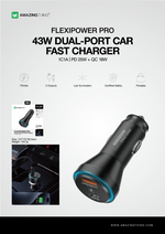 Load image into Gallery viewer, AMAZINGTHING FlexiPower Pro PD43W Car Charger