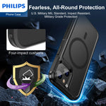 Load image into Gallery viewer, Philips MagSafe Armor Dropproof Rugged Case Black