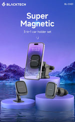 Load image into Gallery viewer, BLACKTECH BL-CH01 Super Magnetic 3 in 1 Car Phone Magnetic Holder Dashboard Windscreen Air Vent Mount