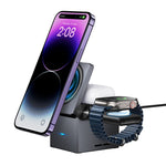 Load image into Gallery viewer, Hoco CQ8 Folding 3-in-1 MagSafe Compatible Wireless Fast Charger