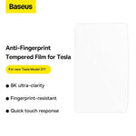 Load image into Gallery viewer, Baseus 0.3mm Full-glass Crystal Anti-fingerprint Tempered Glass Film for Tesla model 3 / Y 15-inch