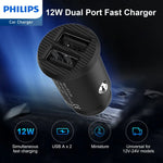 Load image into Gallery viewer, Philips Dual USB-A Port Car Charger (DLP2510)