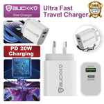 Load image into Gallery viewer, Buckko 20W Type C USB A Charging Fast Charging SAA Approval