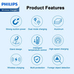 Load image into Gallery viewer, Philips 15W Wireless Charger,Explorer's Edition Magnetic Wireless Fast Charging Charger DLK3535Q