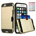 Load image into Gallery viewer, iPhone Tough Shockproof Card Holder Back Case Cover