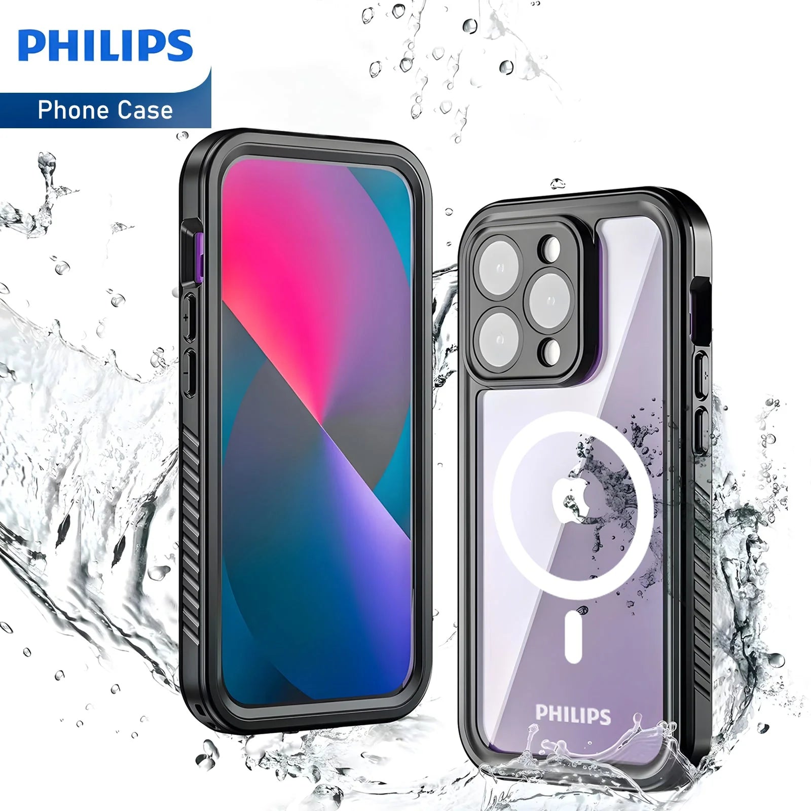 Philips IP68 iPhone Lifeproof Waterproof Dustproof Dropproof case with Magsafe