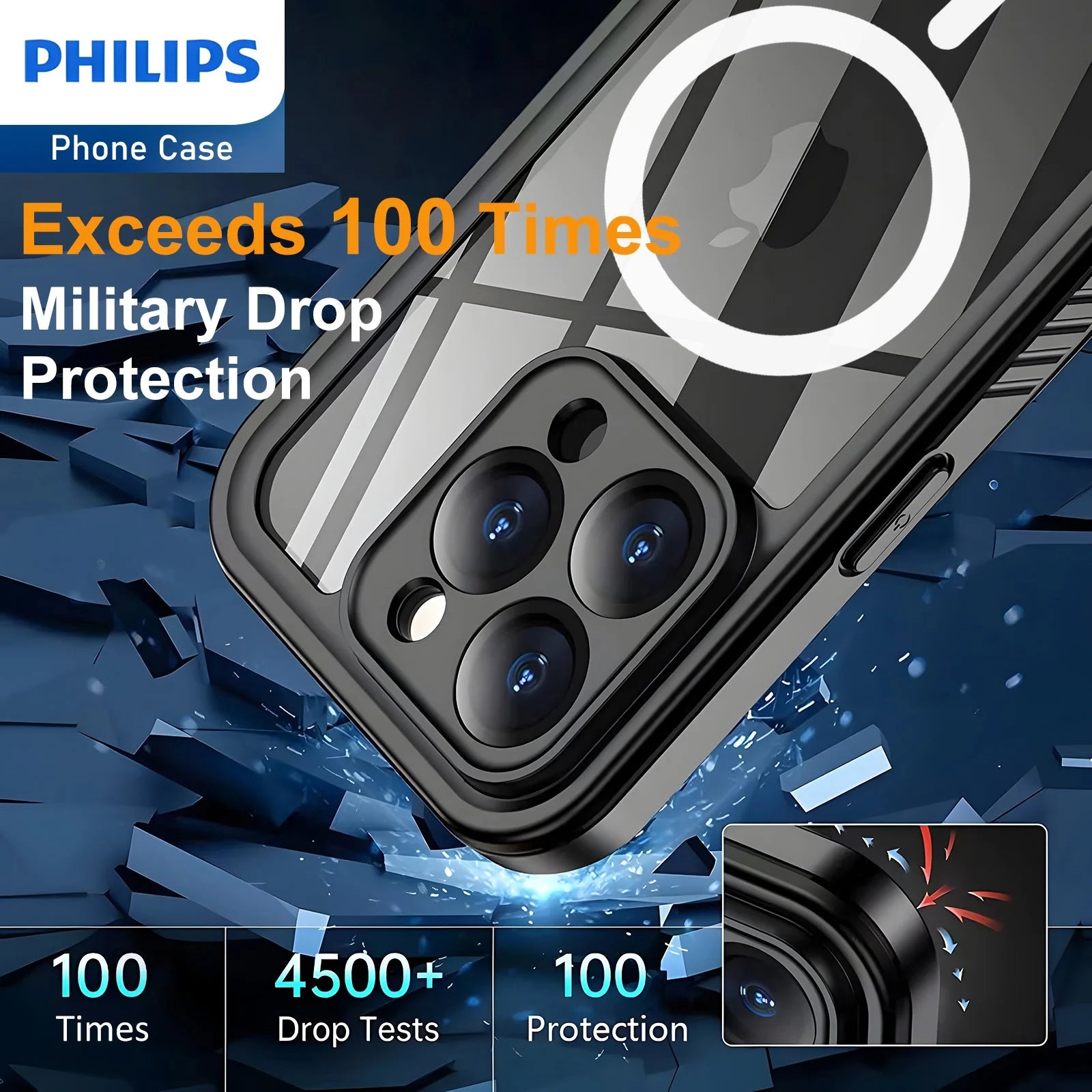 Philips IP68 iPhone Lifeproof Waterproof Dustproof Dropproof case with Magsafe