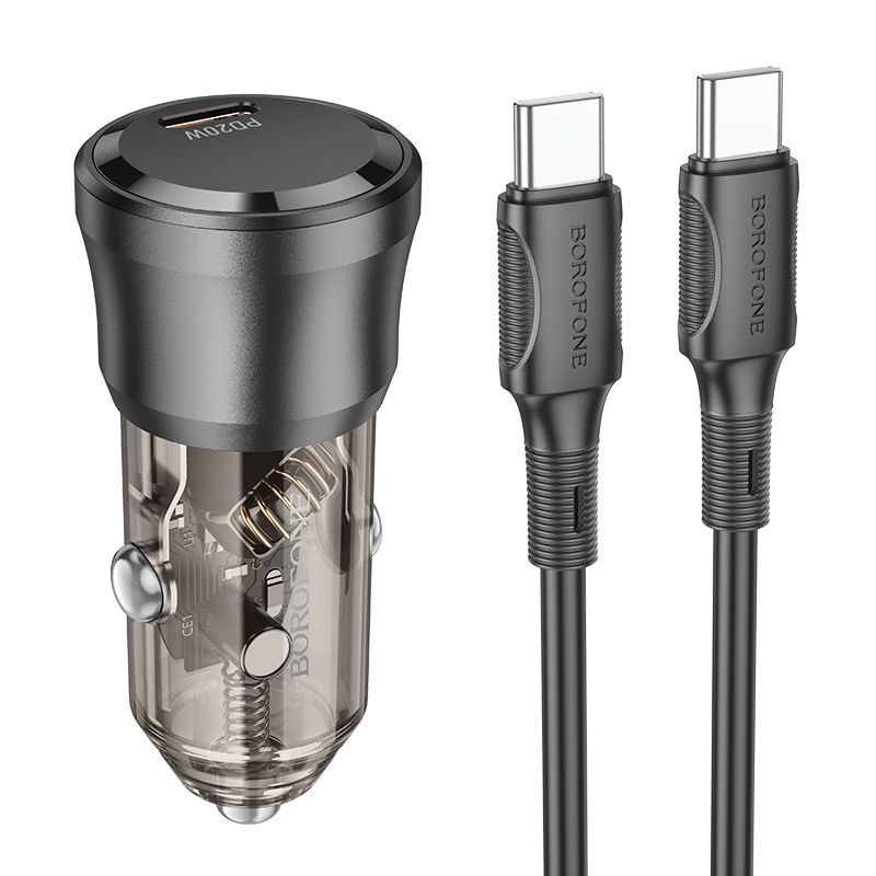 BOROFONE BZ24 Clever PD20W (Type-C to Type-C) Car Charger Set