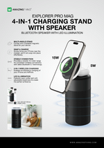 Load image into Gallery viewer, AMAZINGTHING Explorer Pro Mag 4-IN-1 Charging Stand with Speaker
