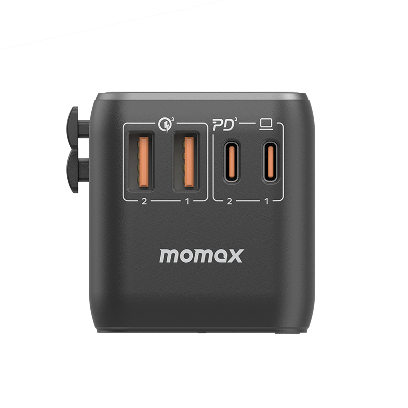 Momax 1-World (100W) GaN PD (4-Port) USB Type-C Charger / AC Plug / Travel Adapter