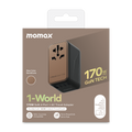 Momax 1-World (170W) GaN PD (4-Port) USB Type-C Charger / AC Plug / Travel Adapter