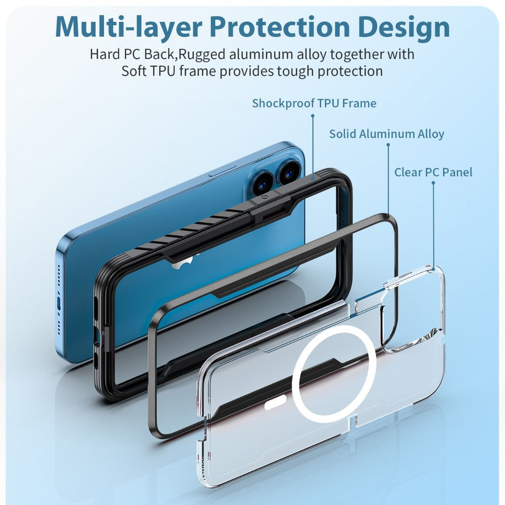 iPhone 17 BLACKTECH Defense Shield Aluminum Alloy (MagSafe Compatible)
