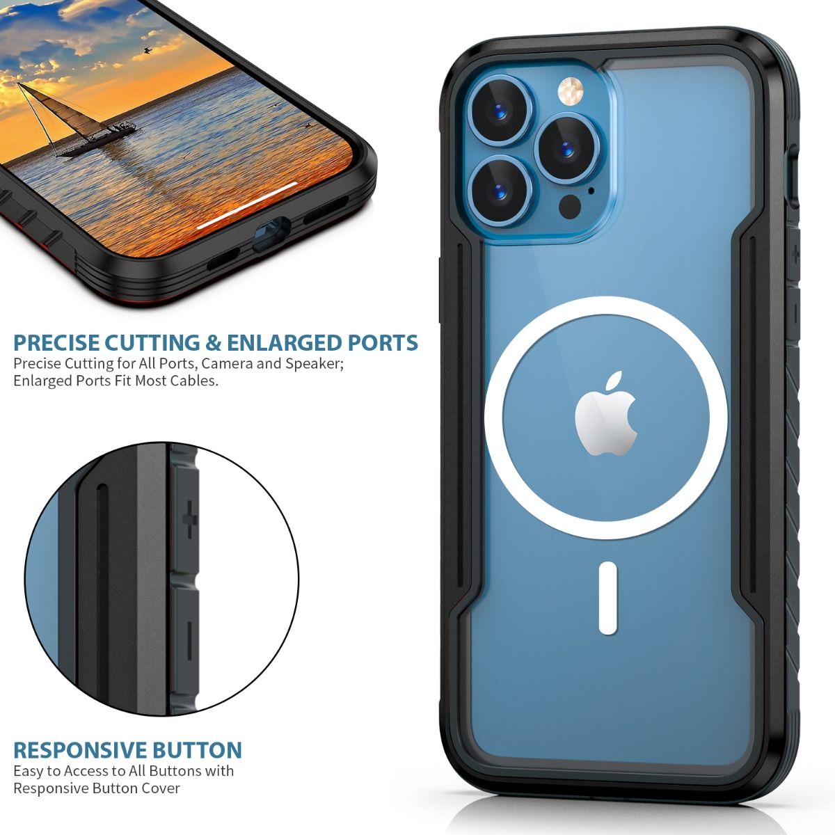 iPhone 17 Pro BLACKTECH Defense Shield Aluminum Alloy (MagSafe Compatible)