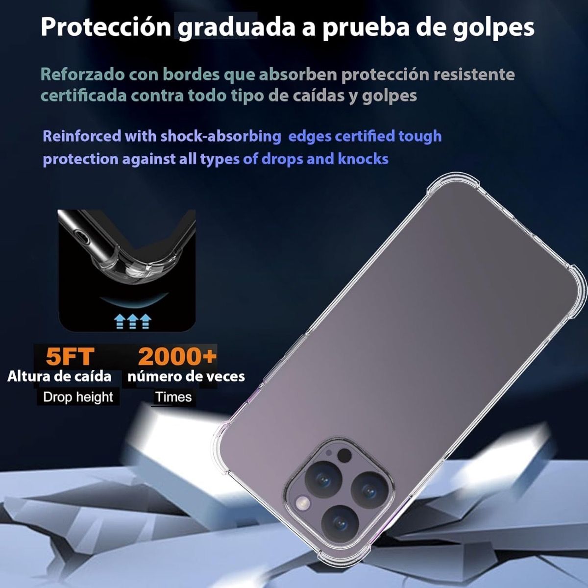 iPhone 17 Pro Max BLACKTECH Hard Protective Clear Case