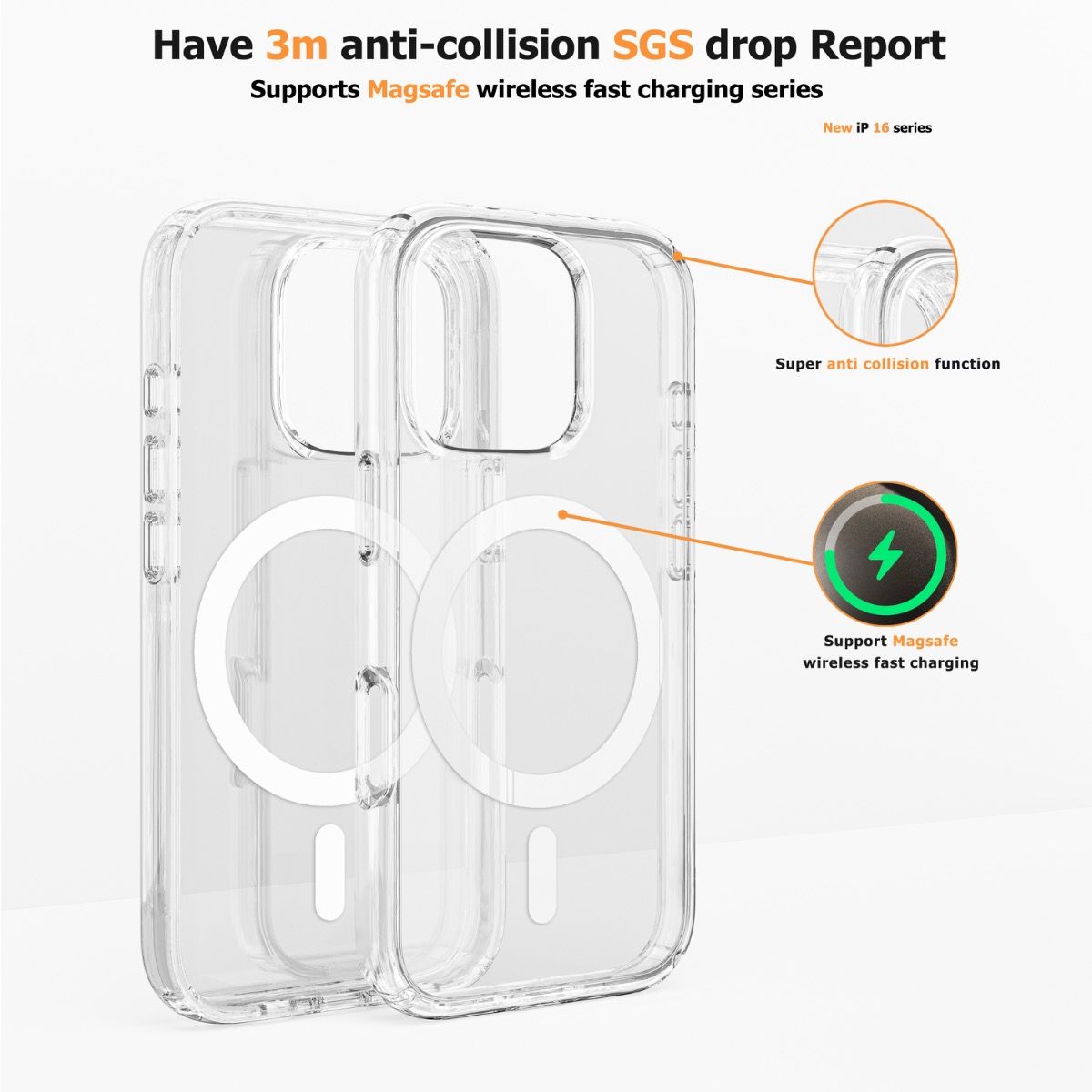 iPhone 17 Pro Hybrid Symmetry Series Style Shockproof Case Cover with Magnetic Ring