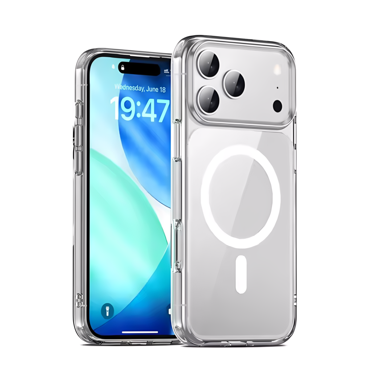 iPhone 17 Hybrid Symmetry Series Style Shockproof Case Cover with Magnetic Ring