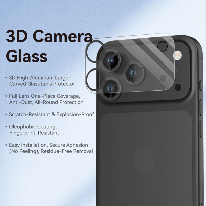 iPhone 17 Pro LITO C1 Camera Anti-Glare Tempered Glass - Black