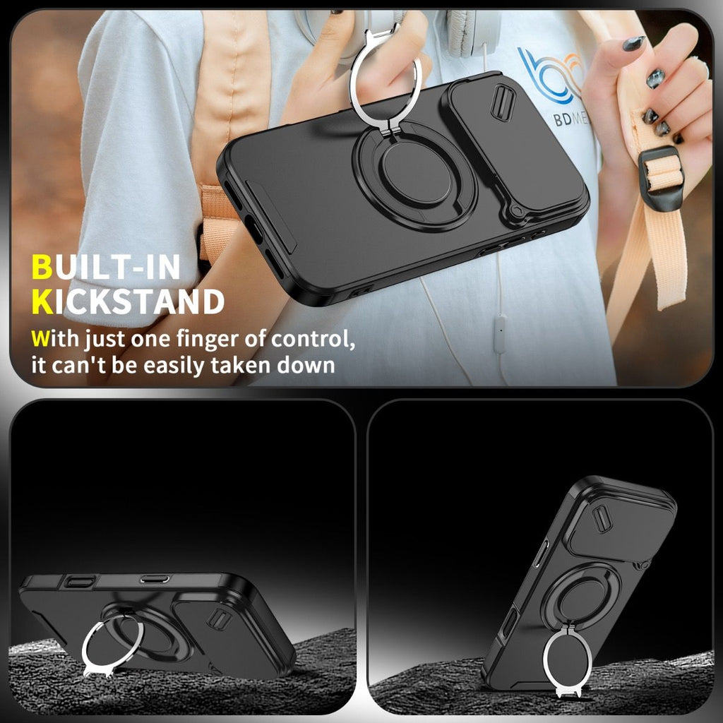 Samsung Galaxy S26 Ultra BLACKTECH Magnetic TitanRing Armor - Black