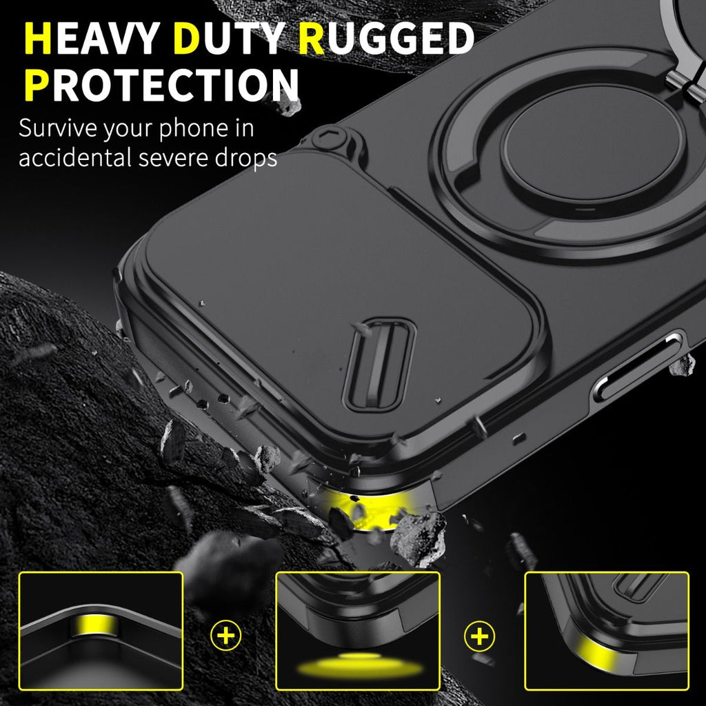Samsung Galaxy S26 BLACKTECH Magnetic TitanRing Armor - Black