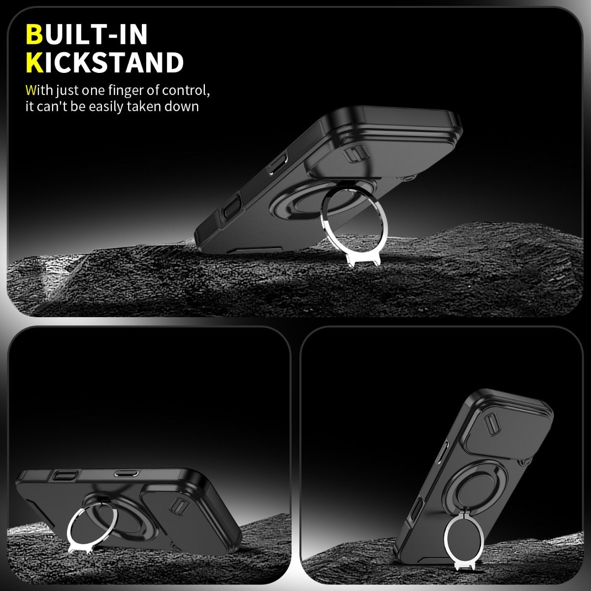 Samsung Galaxy S26 BLACKTECH Magnetic TitanRing Armor - Black