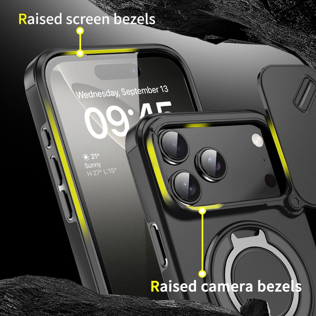 Samsung Galaxy S26 Ultra BLACKTECH Magnetic TitanRing Armor - Black