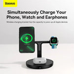 Load image into Gallery viewer, Baseus Swan 3-in-1 MagSafe Magnetic Wireless Charging Stand for iPhone, Airpods and Apple Watch
