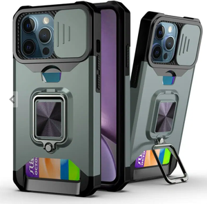 Samsung Dual Layer Heavy Duty Shockproof Magnetic iRing Camshield Camera Protective Case Cover