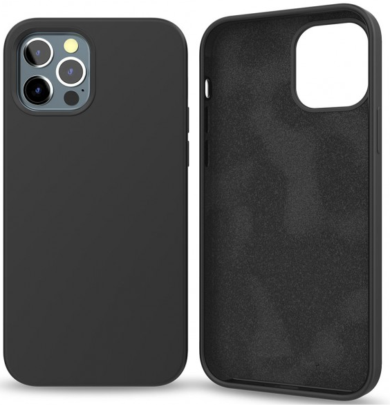 iPhone 16E/17E BLACKTECH Soft Feeling With Soft Micro Fiber Liquid Silicone Shockproof Phone Case