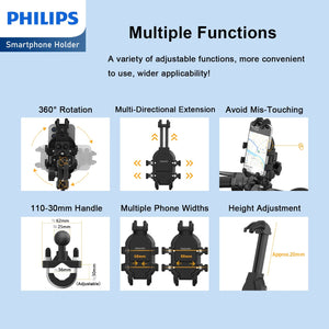 Philips Shockproof Phone Holder For Bike (DLK3536N)