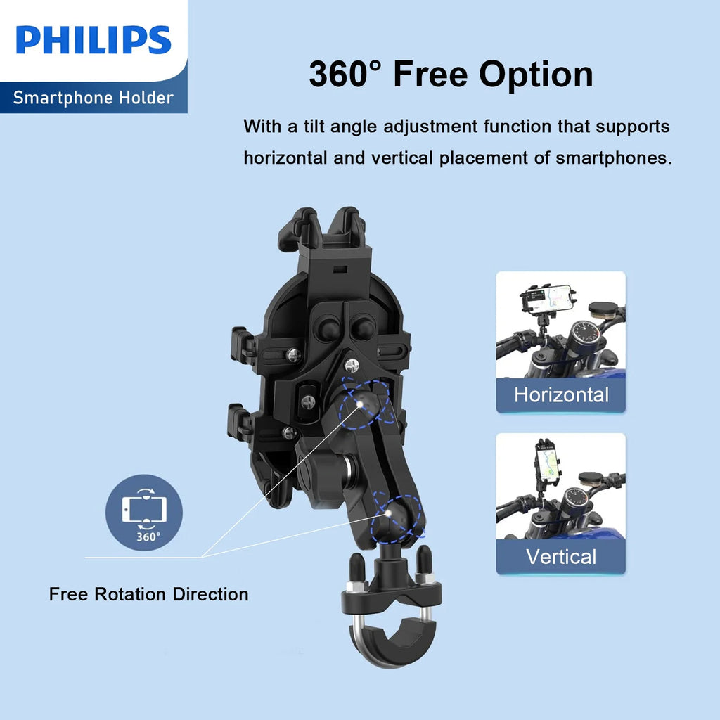 Philips Shockproof Phone Holder For Bike (DLK3536N)