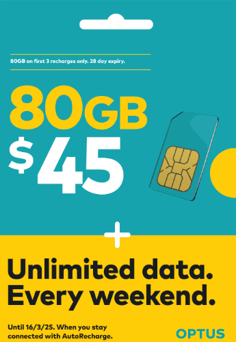 Optus Vodafone Telechoice Lebara Lyca Amaysim Prepaid Sim