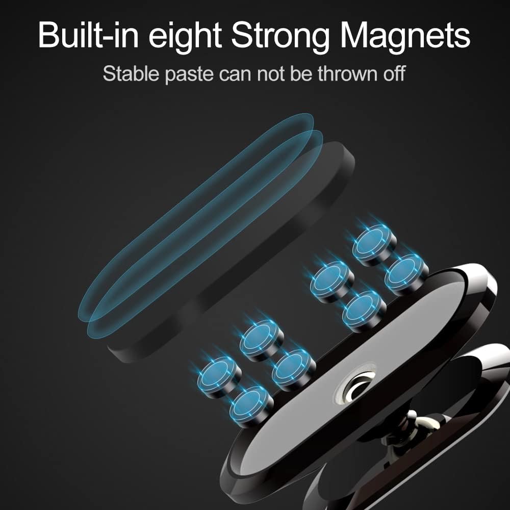360 Rotate Ultra-Strong Magnetic Phone Holder for Cars – Universal Fit