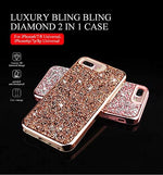 Load image into Gallery viewer, Samsung Galaxy S Dual Layer TPU PC Hybrid Rhinestones Glitter Bling Diamond Phone Case
