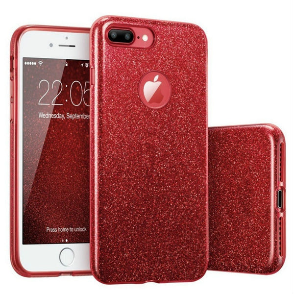 iPhone Ultra Slim 3 Layer Hybrid Back Cover Sparkle Shinning Protective Bumper Bling Glitter Case