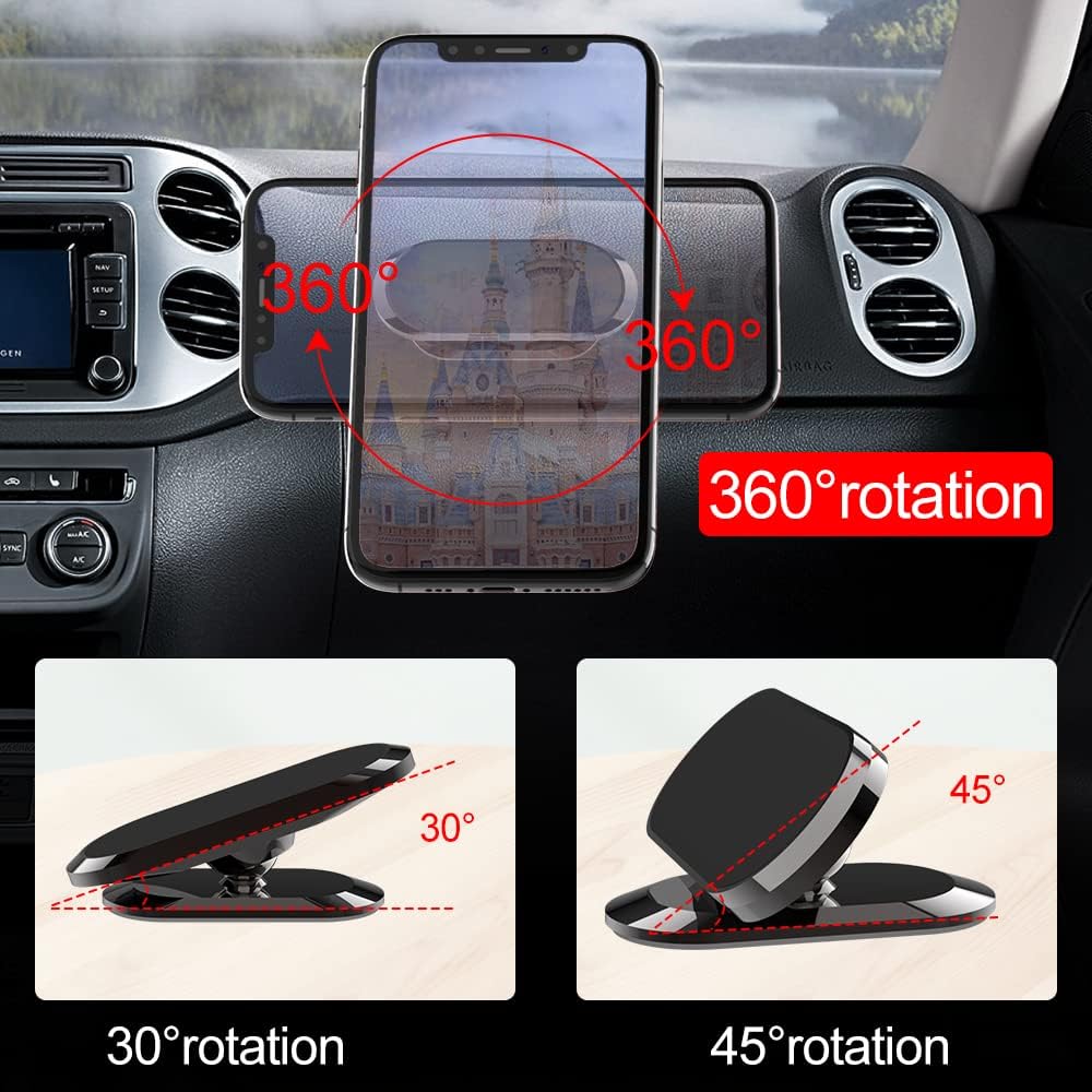 360 Rotate Ultra-Strong Magnetic Phone Holder for Cars – Universal Fit