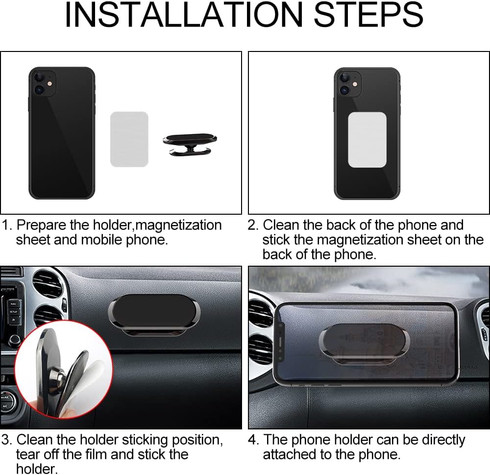 360 Rotate Ultra-Strong Magnetic Phone Holder for Cars – Universal Fit