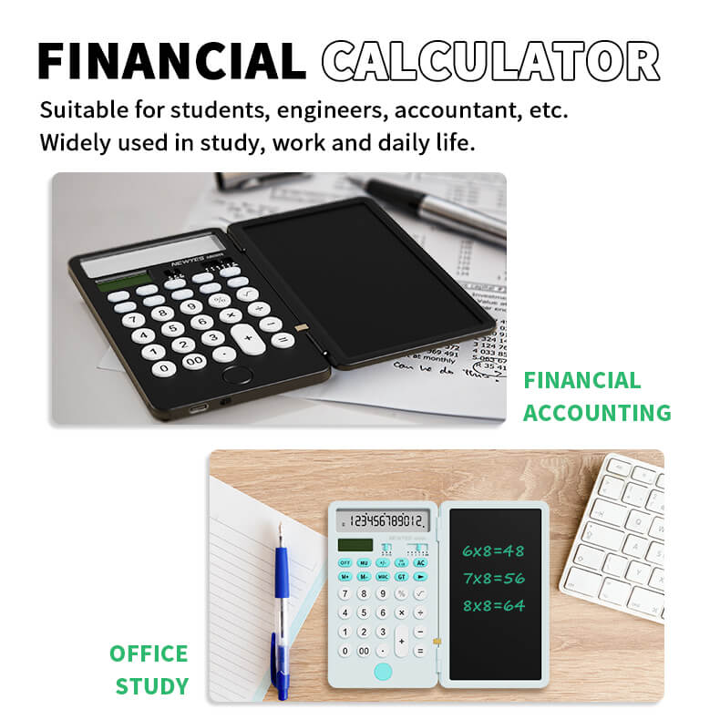 NEWYES AB0608 6 Inch LCD Writing Tablet with 12 Digits Calculator