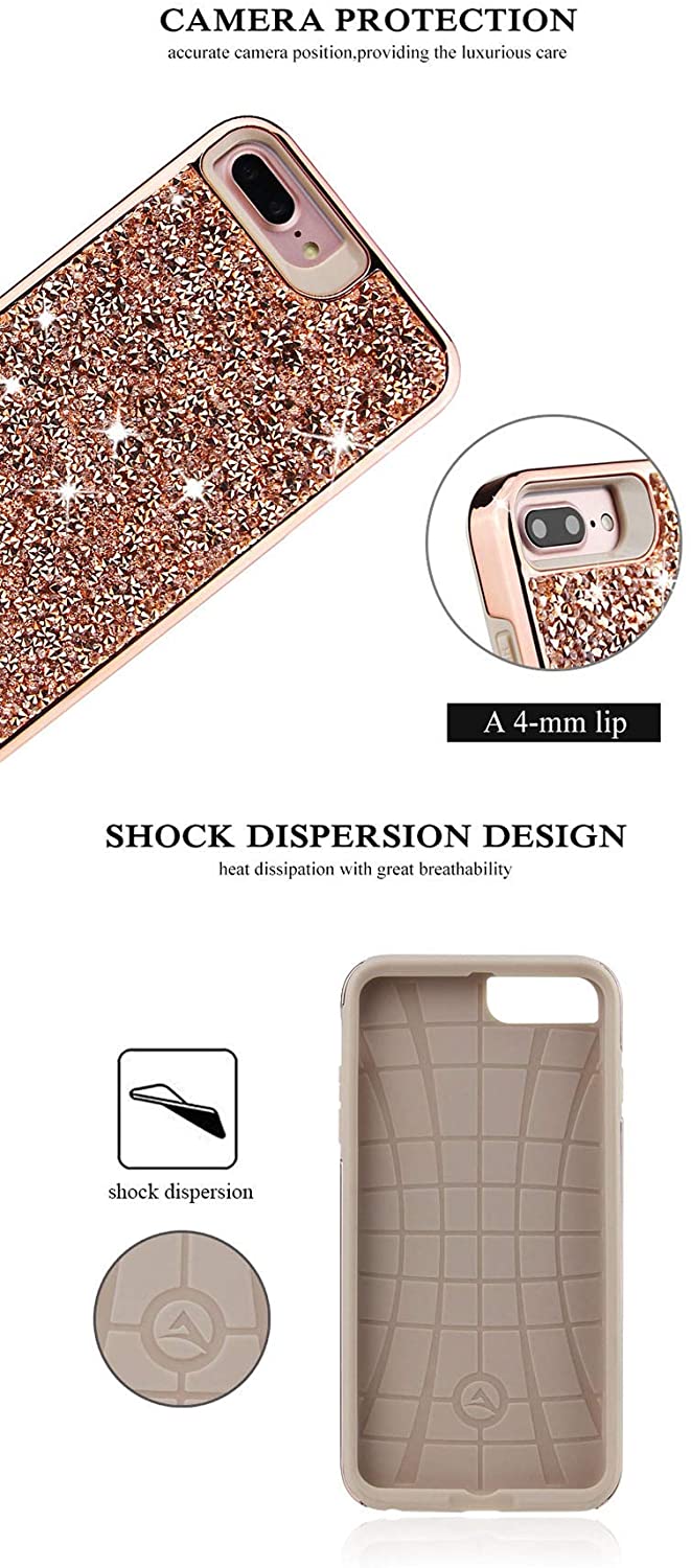 Samsung Galaxy S Dual Layer TPU PC Hybrid Rhinestones Glitter Bling Diamond Phone Case