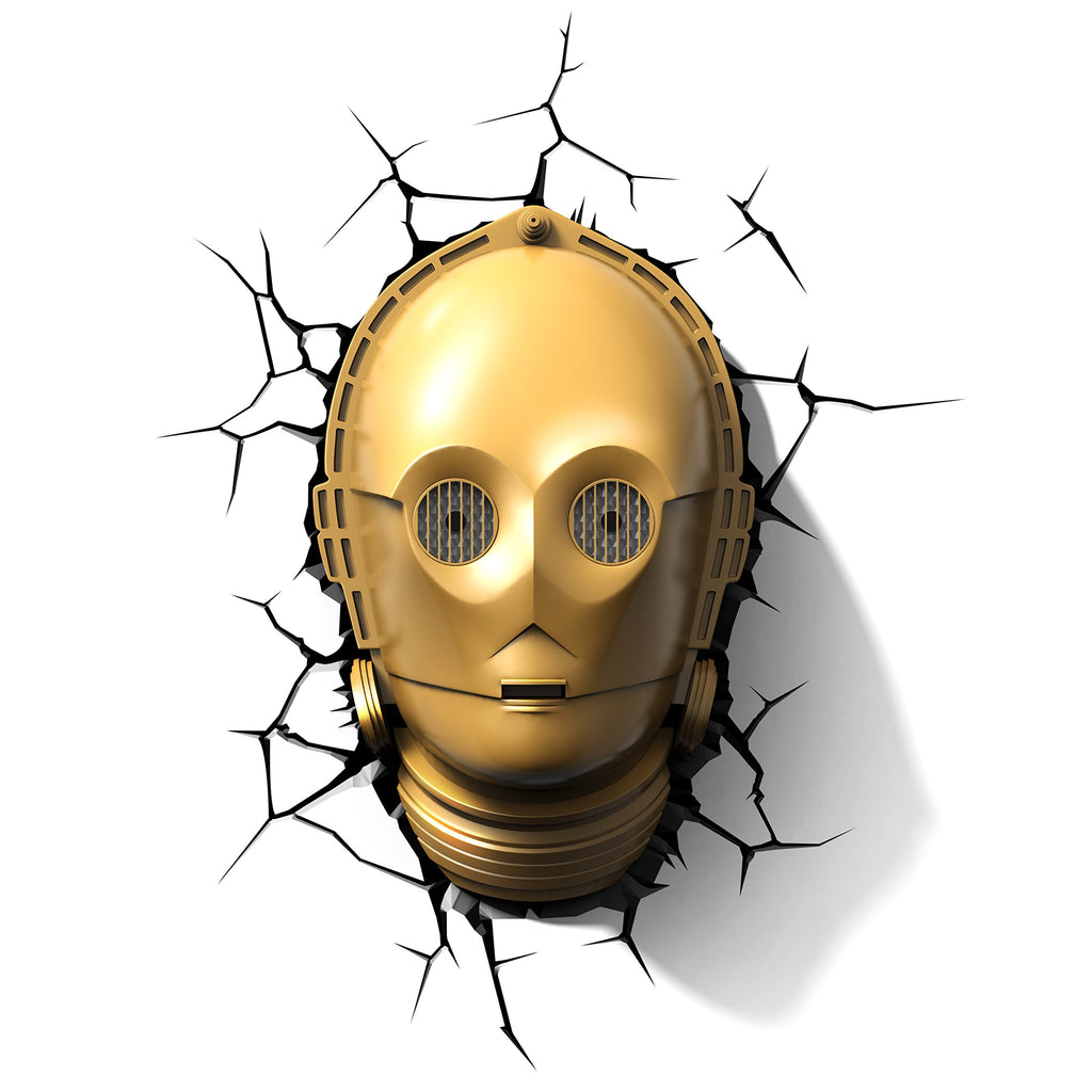 C3PO Deco Light Up LED Bulbs Head Wall Decoration 3D FX Hanging