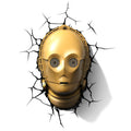 C3PO Deco Light Up LED Bulbs Head Wall Decoration 3D FX Hanging