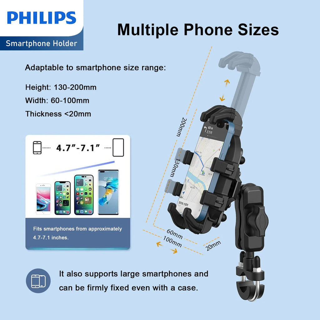 Philips Shockproof Phone Holder For Bike (DLK3536N)