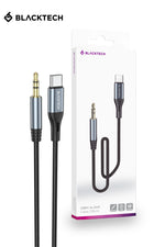 Load image into Gallery viewer, BLACKTECH Lightning / USB-C to AUX Braided Super Tough Cable 100cm
