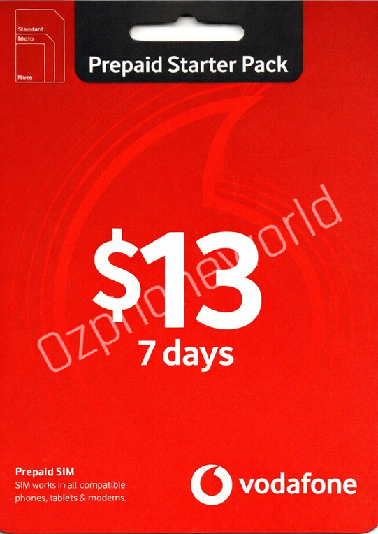Vodafone $13 5G Prepaid Plus Starter Pack