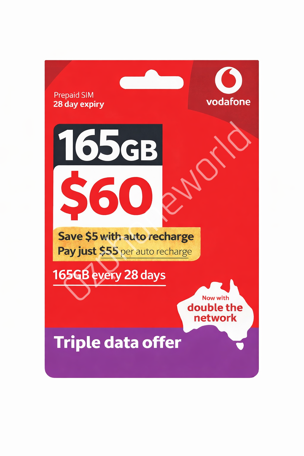 Vodafone $60 5G Prepaid 165GB Starter Pack