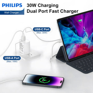 Philips 30W Power Adapter Wall Charger Plug