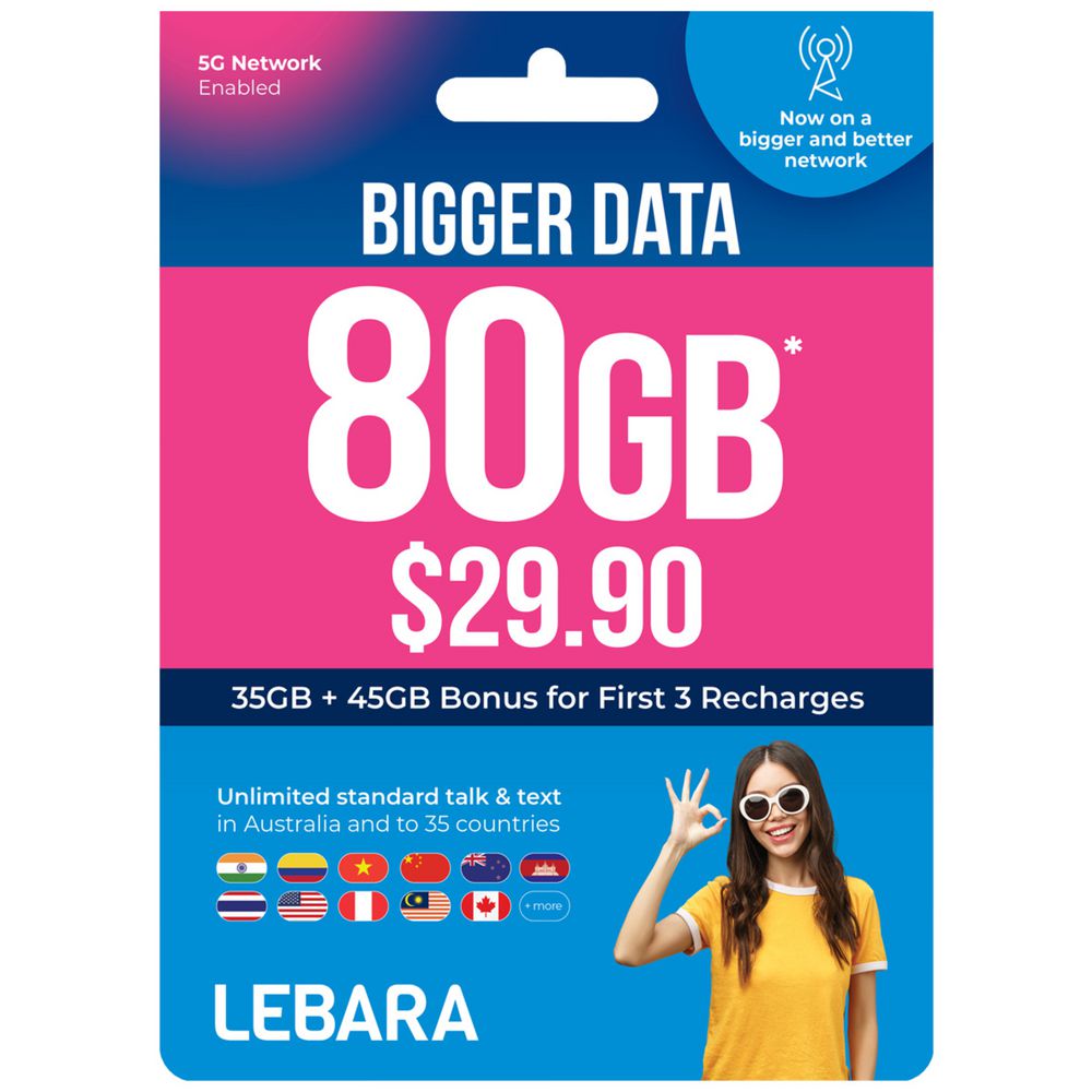 Optus Vodafone Telechoice Lebara Lyca Amaysim Prepaid Sim