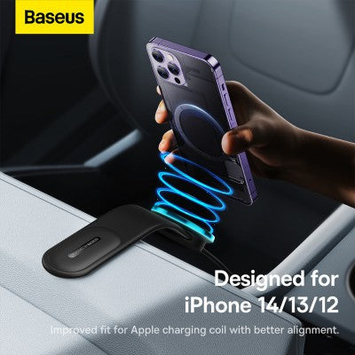 Baseus C02 Pro Series Magnetic Wireless Charging Car Mount-Cluster Black