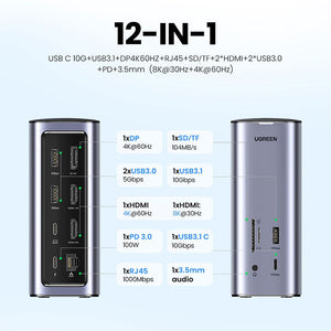 UGREEN CM555 USB-C Multifunction Docking Station Pro 12 in 1